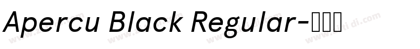 Apercu Black Regular字体转换